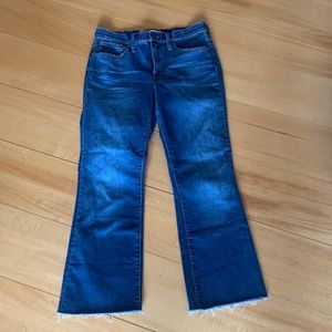 NEW Madewell Cali Demi-Boot Jeans in Preston Wash: Raw-Hem Edition. Size 28